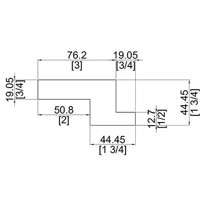 إطار Z مسطح مقاس 3 بوصات