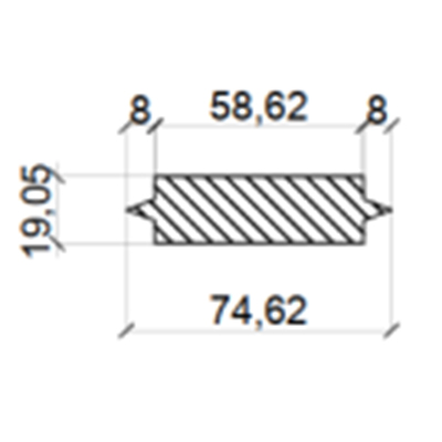 مكونات مصراع PVC ذو الجانب المزدوج 3 1/4 بوصة