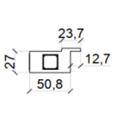 مكونات مصراع PVC المقوى المسطح Astragal Stile
